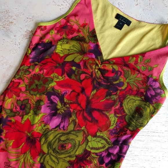 Anac Tops - ANAC colorful flower top